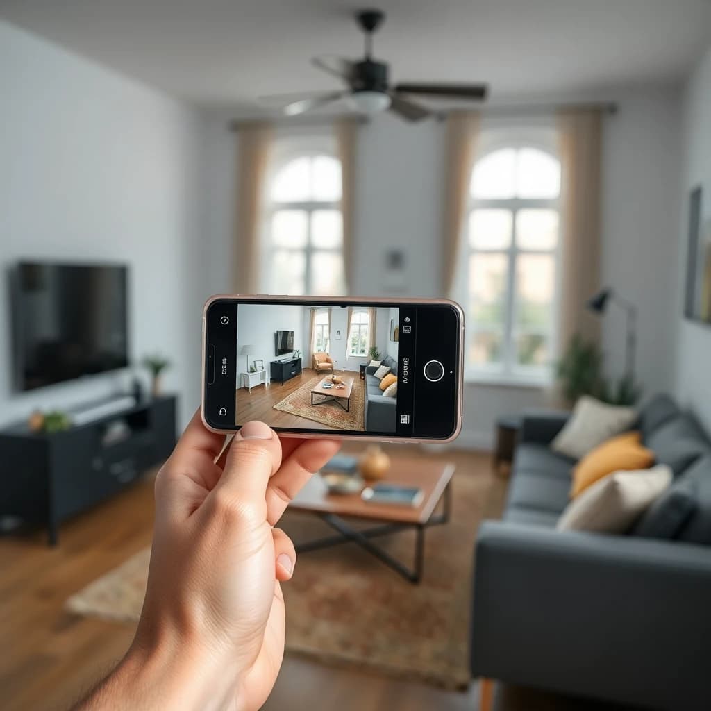 Take a Photo - AI interior design app step 1